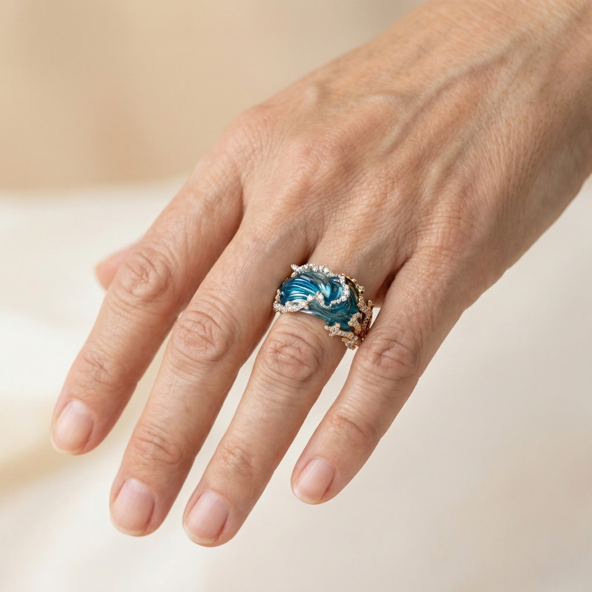 Nerina Wavecrown Ring